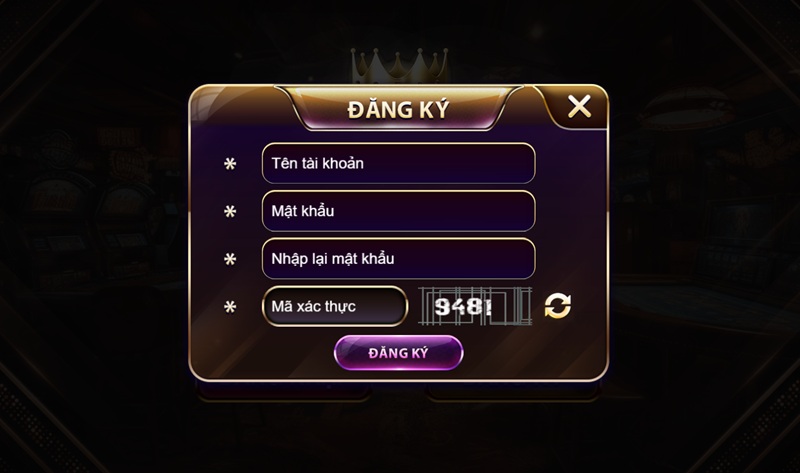 Giao diện đăng ký Vinclub