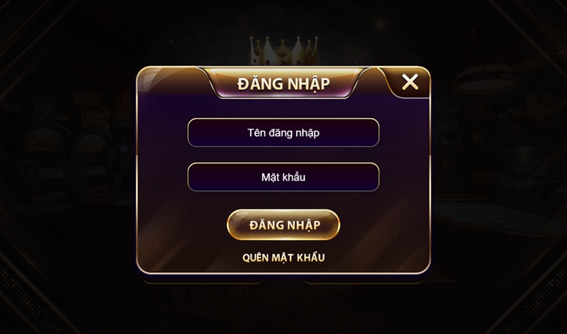 Giao diện đăng nhập Vinclub